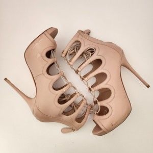 Alexander McQueen Leather Gladiator Sandals Size 38